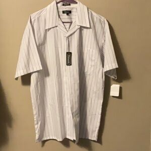 Dior White and Gray Striped Casual Shirt